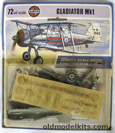 Airfix 1/72 Gloster Gladiator - T4 Blister Pack, 01002-9 plastic model kit